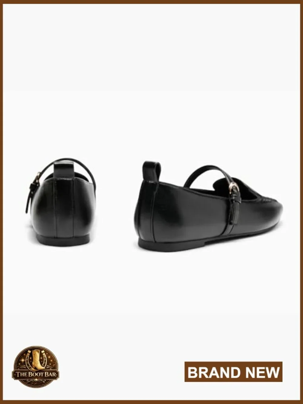Women's Square Toe Mary Jane Ballet Flats with Buckle Strap